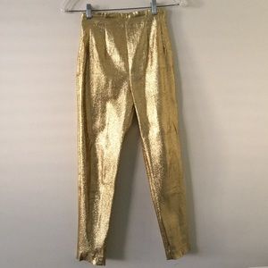 VINTAGE High Waisted Gold Pants
